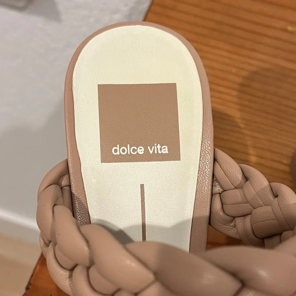 Dolce Vita Women's Beige Braided Sandals - Picture 2 of 6
